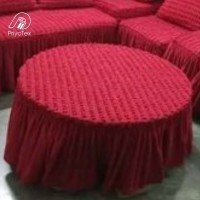 Maroon Color Round T-Table Cov...